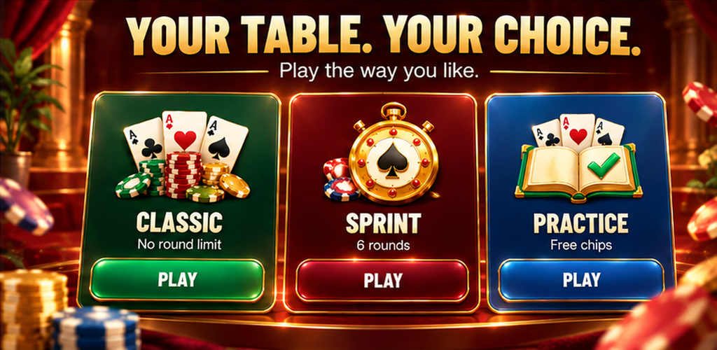 Teen Patti Gold game mode selection preview